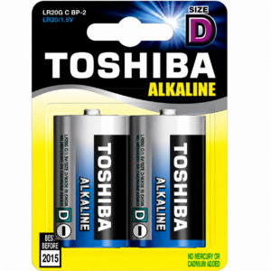 זוג סוללות אלקליין Toshiba D 